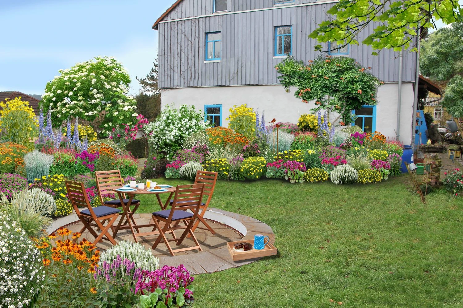 Farbenfrohes Sommerbeet (Leicht Erweiterbare Blütenfreude) 3 Farbenfrohes Sommerbeet (Leicht Erweiterbare Blütenfreude)