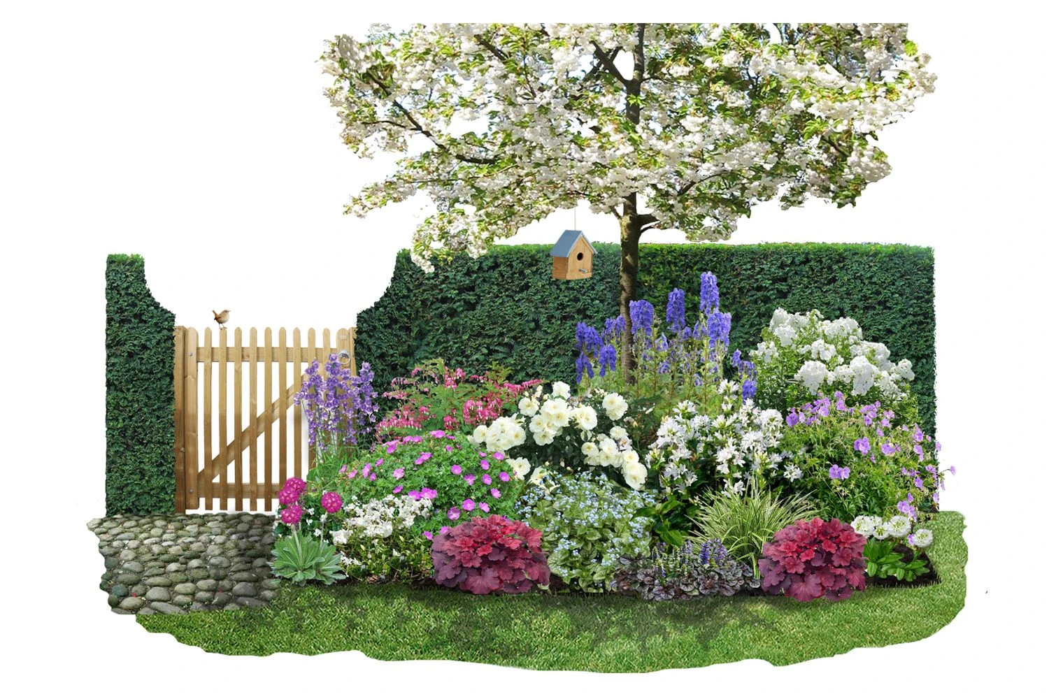 Blütenland (Üppig Gestalteter Halbschatten) 3 Blütenland (Üppig Gestalteter Halbschatten)